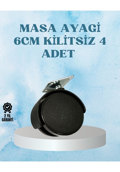 Kilitsiz Mobilya Tekerleği 6 Cm 4 Adet Dayanıklı Tasarım Diğer