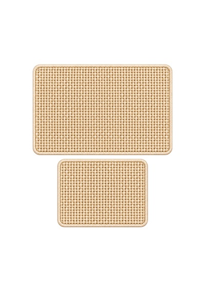 Dijital Baskılı Su Emici Keten Görünümlü İkili Banyo Paspası 40/60cm -60x100cm Krem - 931445931 Krem