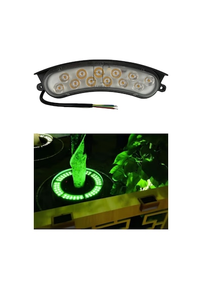 12 Watt Bahçe Armatürü Led Palmiye Ağaç Ve Sütun Aydınlatma Ip68 Dış Mekan Bahçe Aydınlatma Yeşil Yeşil