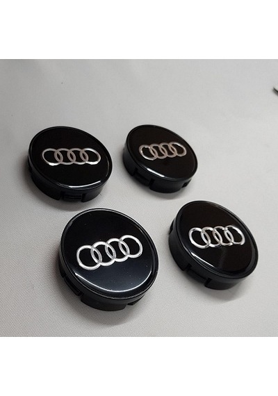 Jant Göbeği Audi 4Lü Set Siyah Ebat 58 Dış 55 İç