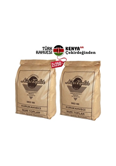 Nuri Toplar Kenya AA 2x250 Gr Türk Kahvesi Taze Çekilmiş