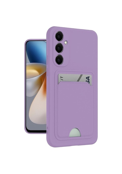 Samsung Galaxy M15 Kelvin Kartvizitli Silikon - Lila