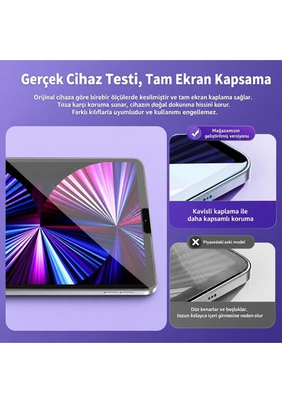 Honor Pad 10 İle Uyumlu Kolay Aparatlı Ekran Koruyucu
