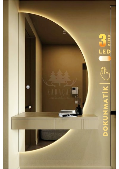 Led Işıklı Yarım Daire Banyo Ve Konsol Aynası Gün Işığı