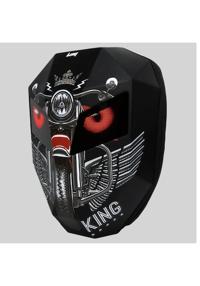 Missidea Road King Led Işıklı Sırt Çantası Motorcu Çantası Büyük Boy Siyah