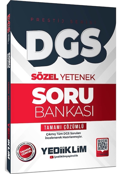 Yediiklim 2026 Dgs Prestij Serisi Sözel Yetenek Tamamı Çözümlü Soru Bankası