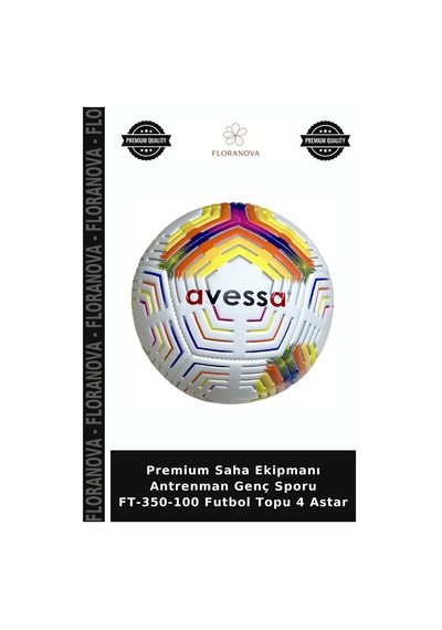 Premium Saha Ekipmanı Antrenman Genç Sporu Ft-350-100 Futbol Topu 4 Astar Çok Renkli