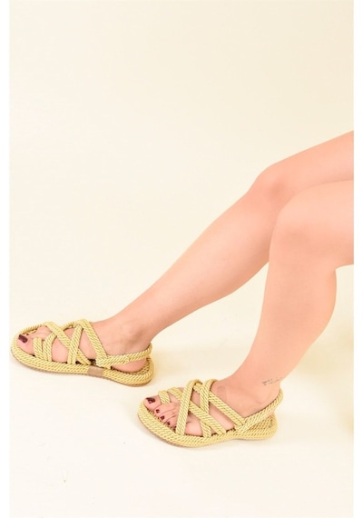 Fox Shoes Sarı Kadın Sandalet F470135104