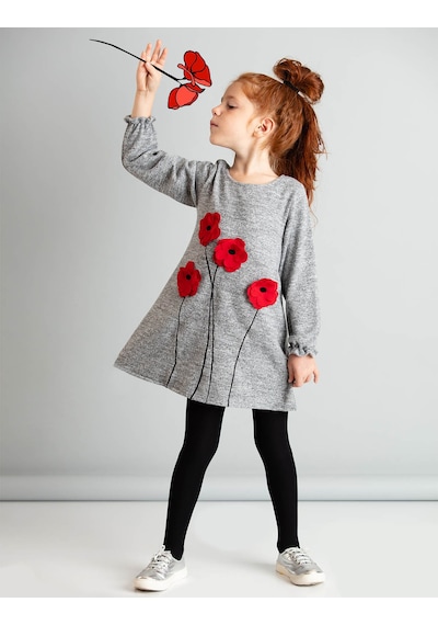 Denokids Mshb&g Poppy Kız Çocuk Elbise Renkli Çok Renkli