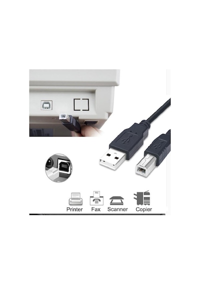 Ancheyn Yazıcı Printer Usb Ara Bağlantı Kablosu Usb 2.0 Yüksek Hız 5 M 4913
