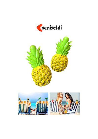 2 Adet Ananas Plaj Havlu Mandal Klipsi Rüzgara Dayanıklı, Güçlü Tutuş Ve Eğlenceli Tasarım Çok Renkli
