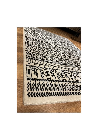 Hattuşa Ht-07 Siyah Krem Halı Çok Renkli