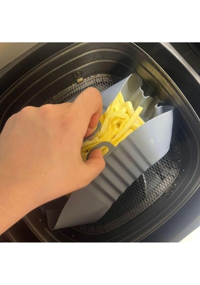Tr Renkli Isıya Dayanıklı Yıkanılabilir Silikon -airfryer Kare Model Pişirme Matı 20 Cm