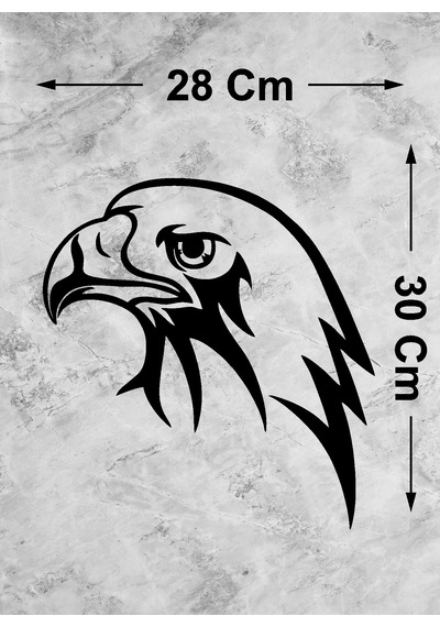 Kartal Eagle Beşiktaş Karakartal Sticker - Araba Oto Motosiklet Karavan Cam Araç Sticker - 00146 30x28 Cm