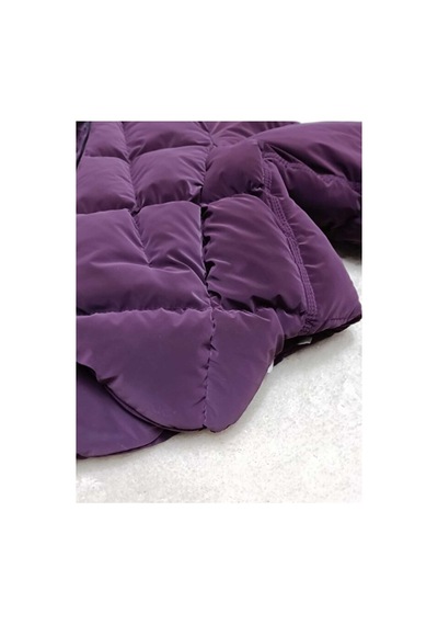 Bubiee Baby Mor Kapüşonlu Kız Çocuk Şiş Mont