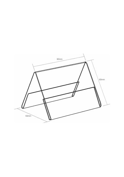 A Tipi Yatay Pleksi Föylük 9x6cm 10lu Paket Şeffaf