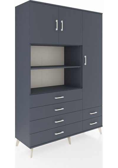 Hyperion Dolap 9 Raflı 6 Çekmeceli 3 Kapaklı 132x44x195 Antrasit-antrasit/antrasit Antrasıt/antrasıt Hyperion Dolap 9 Raflı 6 Çekmeceli 3 Kapaklı 132x44x195 Antrasit-antrasit/antrasit Antrasıt/antrasıt