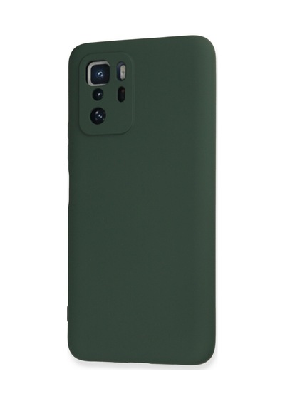 Xiaomi Poco X3 Gt Uyumlu Kılıf Nano İçi Kadife Silikon - Koyu Yeşil