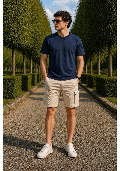 Alexander Gardi Alexandergardı Reglan Kol Bisiklet Yaka T-shirt Lacivert