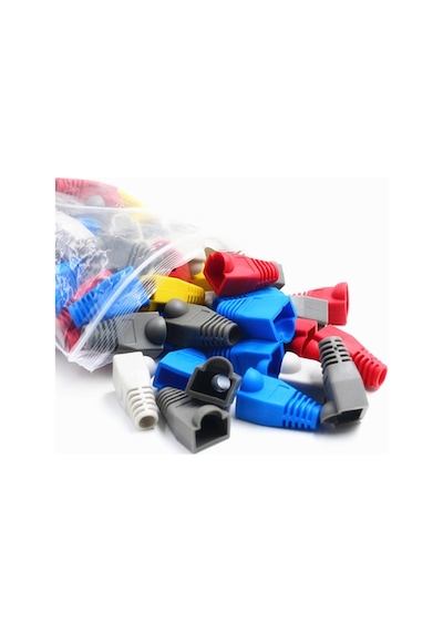 Rj45 Kılıf Cat5 Renkli Koruyucu Network Boot 100 Adet Papuç
