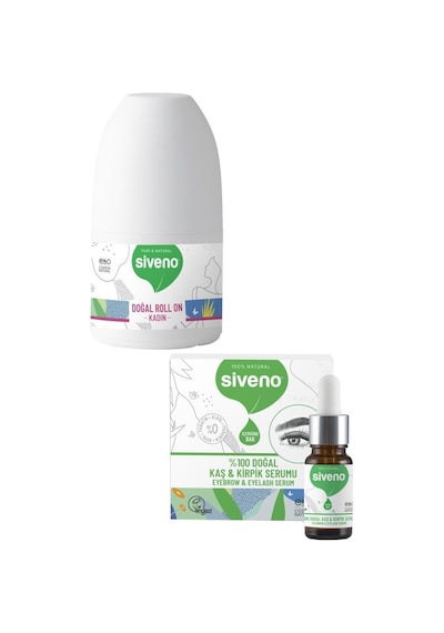 Siveno Doğal Kadınlar için Roll-On 50 ML + Kaş Kirpik Serumu 10 ML