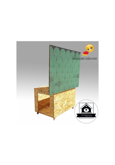 Kedigram Kedi Kulübesi Mama İstasyonu Kabı + Kedi Evi