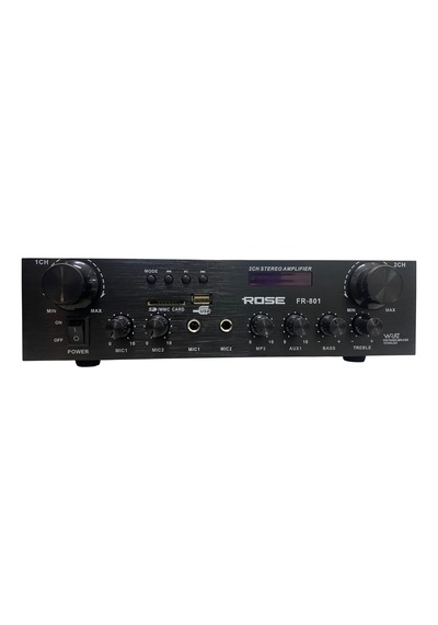 Rose Fr-801 - 2x100 Watt 2 Zone Stereo Mixer Amfi