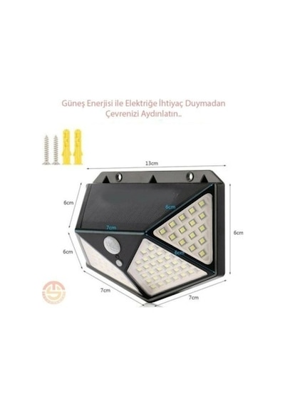 Mey İthalat Solar Bahçe Aydınlatma Lambası 100 Led