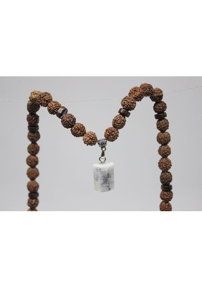 Ay Taşlı Rudraksha Tohum Dolama Bileklik 8Mm