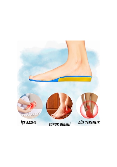Magicfoot Reliefsupport Doğru Duruş Tabanlığı - Topuk Dikeni - Düz Tabanlık Ve İçe Basma Sorunları Önleyici