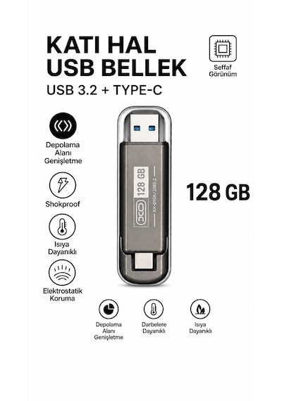 128 Gb Katı Hal Usb Bellek Usb 3.2 + Type-c Çift Girişli Taşınabilir Flash Bellek Telefonda Bilgisayara Aktarma Yüksek Hızlı Dayanıklı Ve Çok Korumalı Ssd Korumalı Darbeye Dayanıklı Anti Manyetik 128gb 128 Gb Katı Hal Usb Bellek Usb 3.2 + Type-c Çift Girişli Taşınabilir Flash Bellek Telefonda Bilgisayara Aktarma Yüksek Hızlı Dayanıklı Ve Çok Korumalı Ssd Korumalı Darbeye Dayanıklı Anti Manyetik 128gb