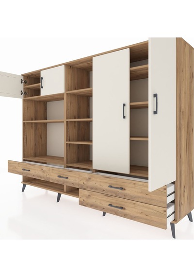 Hyperion Dolap 12 Raflı 4 Çekmeceli 4 Kapaklı 220x44x163 Çam-aytaşı/çam Aytası/atlas Çam - Atlas Çam Hyperion Dolap 12 Raflı 4 Çekmeceli 4 Kapaklı 220x44x163 Çam-aytaşı/çam Aytası/atlas Çam - Atlas Çam