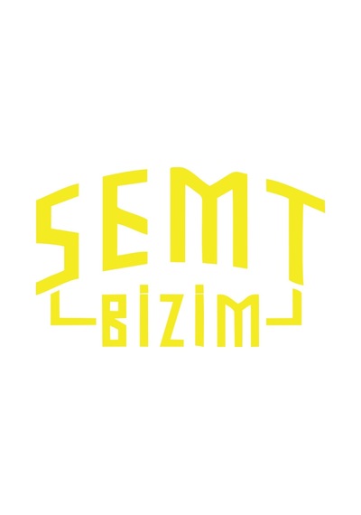 Semt Bizim Araba Sticker 17x17 Cm Sarı