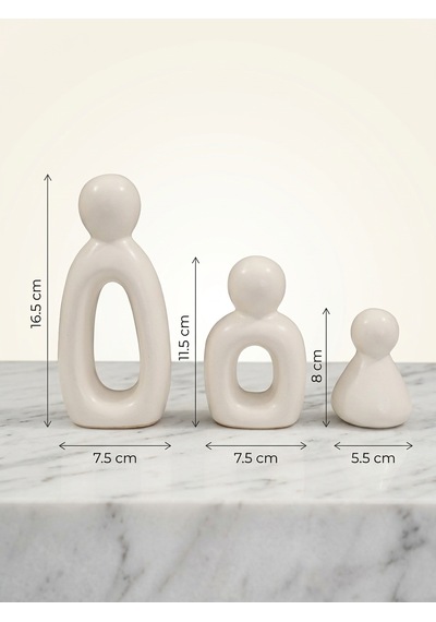 Kaveld Aura Family Minimalist Dekoratif Heykel 3'lü Set El Yapımı Modern Biblo Mermer Tozu & Çimento Kompozit Premium Salon Ve Ofis Dekoru Siyah - Antik Beyaz Kaveld Aura Family Minimalist Dekoratif Heykel 3'lü Set El Yapımı Modern Biblo Mermer Tozu & Çimento Kompozit Premium Salon Ve Ofis Dekoru Siyah - Antik Beyaz