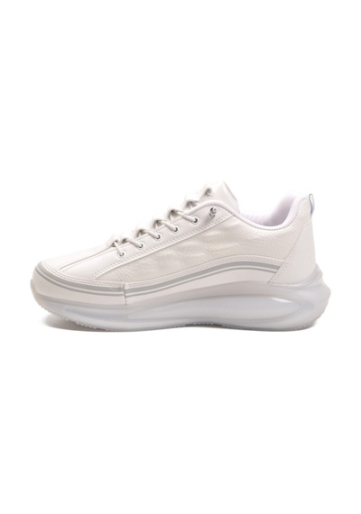 Beyaz Memory Foam Lastik Bağcıklı Erkek Sneaker 2250-1 M Beyaz