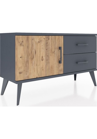 Arges Şifonyer Tek Raflı 2 Çekmeceli Tek Kapaklı 88x30x48 Antrasit-çam/antrasit Çam/antrasit Arges Şifonyer Tek Raflı 2 Çekmeceli Tek Kapaklı 88x30x48 Antrasit-çam/antrasit Çam/antrasit