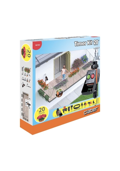 Claber 90763 Timer Kit 20 Pratico Damlama Hortumlu Zamanlayıcı Set