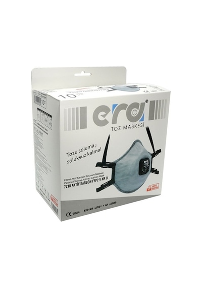 Era Toz Maskesi 7210 Aktif Karbon Ventilli Ffp2 V Nrd 10 Lu Paket