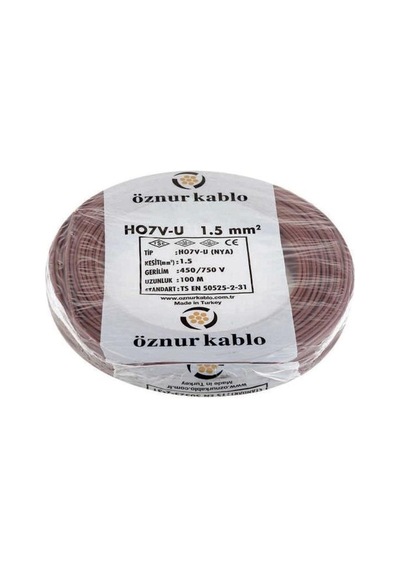 Öznur 1,5 Mm Nya Kablo Kahverengi - 100 Metre