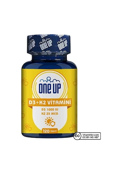One Up D3 + K2 Vitamini 120 Tablet 2 Adet