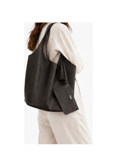 Levano Leather Hakiki Deri Kadın Omuz Çantası Geniş İç Hacimli Büyük Günlük Tote Çanta Kahverengi