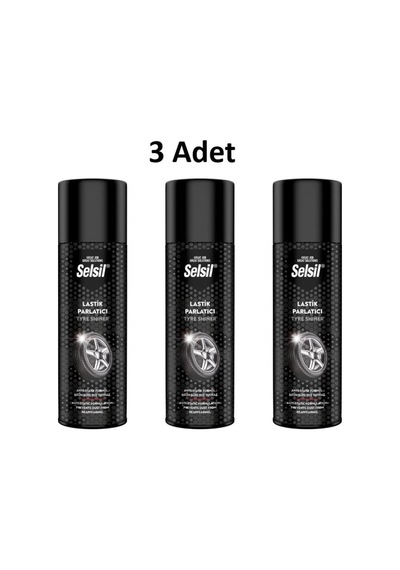 Lastik Parlatıcı Sprey, 500 Ml, 3 Adet, Siyah