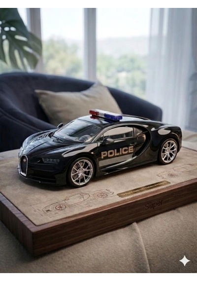 Süper Sport Siyah Polis Arabası Kapıları Açılabilir Çek Bırak Model Siyah