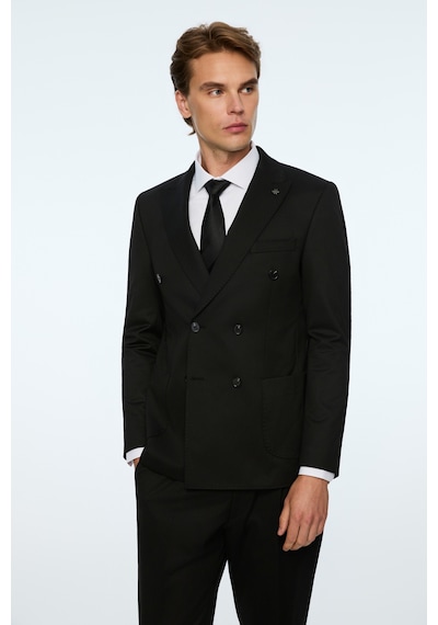 Morven Erkek Siyah Poliviskon Trend Düz Slim Fit Sivri Yaka Kruvaze Takım Elbise 26ms001026001 Siyah Morven Erkek Siyah Poliviskon Trend Düz Slim Fit Sivri Yaka Kruvaze Takım Elbise 26ms001026001 Siyah