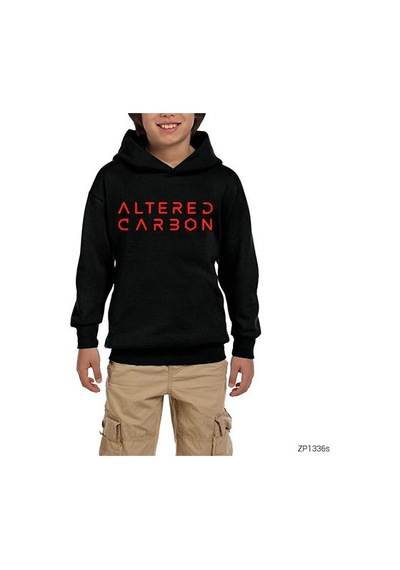 Zepplin Giyim Altered Carbon 1 Siyah Çocuk Kapşonlu Sweatshirt