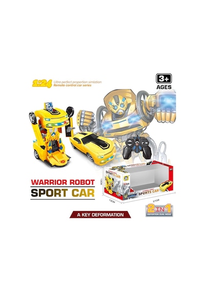 Uzaktan Kumandalı Robota Dönüşen Araba Bumblebee Şarjlı Full