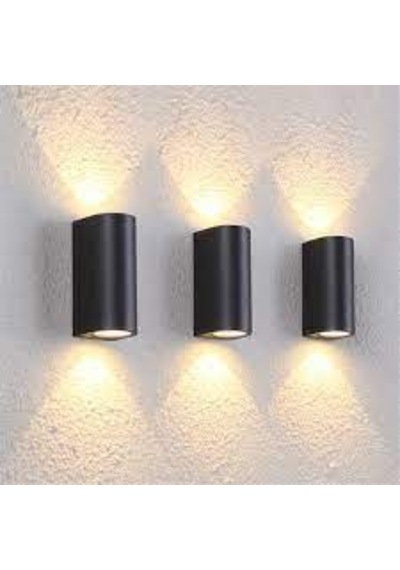 Çift Yönlü 14 Watt Led Ampullü Aplik Siyah