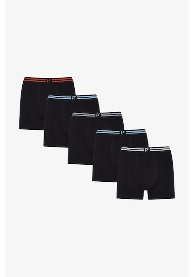 Penti Erkek Renkli Solid Black Çoklu Boxer