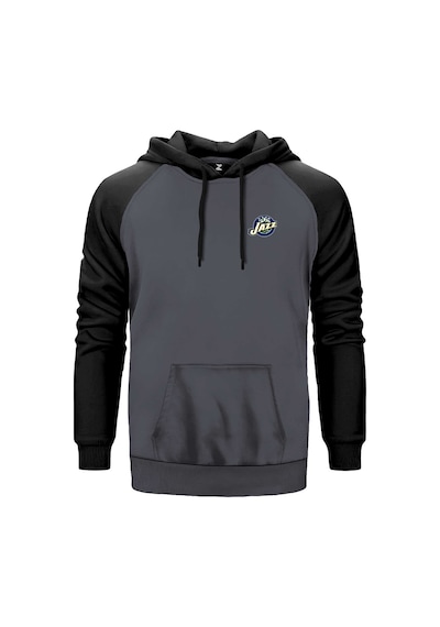Utan Jazz Logo Gri Renk Reglan Kol Sweatshirt Gri