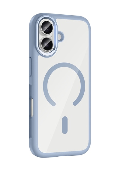 Apple Uyumlu iPhone 17 Kılıf M-safe Şarj Özellikli Metal Kamera Çerçeveli Zore Tiko Kapak Mavi